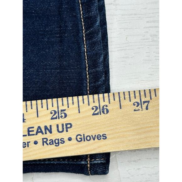 Paige Hoxton Straight Ankle Blue Medium Wash High Rise Ankle Length Western 26 - Picture 9 of 9